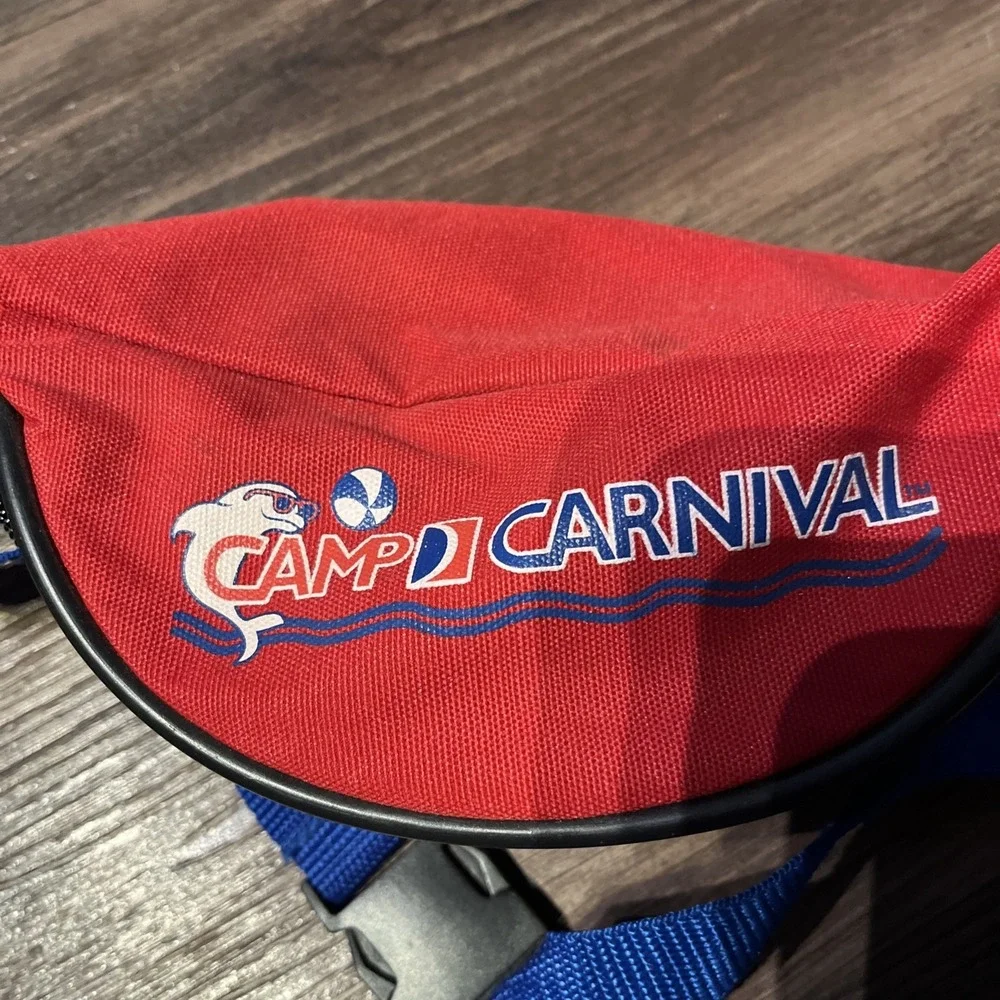 Carnival Cruise Lines‎ Camp Carnival Fanny Waist Pack 2 Zippered Pockets Blue